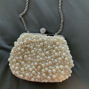 Pearl clutch purse